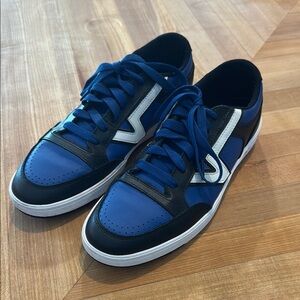 Men's Blue and Black Vans Sneakers
